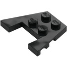 LEGO Black Wedge Plate 3 x 4 with Stud Notches (28842 / 48183)