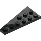 LEGO Black Wedge Plate 3 x 6 Wing Right (54383)