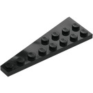 LEGO Svart Kil Platta 3 x 8 Vinge Höger (3545)