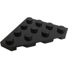 LEGO Zwart Wig Plaat 4 x 4 Hoek (30503)