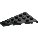 LEGO Black Wedge Plate 4 x 6 Wing Left (48208)