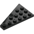 LEGO Noir Pièce de monnaie assiette 4 x 6 Aile Droite (48205)