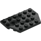 LEGO Sort Kile Plade 4 x 6 uden hjørner (32059 / 88165)