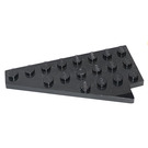 LEGO Zwart Wig Plaat 4 x 8 Vleugel Links met onderkant Stud Notch (3933)