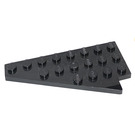 LEGO Black Wedge Plate 4 x 8 Wing Left with Underside Stud Notch (3933 / 45174)