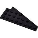 LEGO Zwart Wig Plaat 4 x 8 Vleugel Links zonder Stud Notch