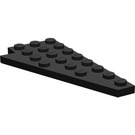 LEGO Black Wedge Plate 4 x 8 Wing Right without Stud Notches