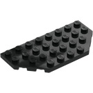 LEGO Zwart Wig Plaat 4 x 8 met Hoeken (68297)