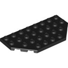 LEGO Zwart Wig Plaat 4 x 8 met Hoeken (68297)