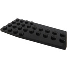 LEGO Black Wedge Plate 4 x 9 Wing without Stud Notches (2413)