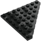 LEGO Zwart Wig Plaat 8 x 8 Hoek (30504)