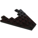 LEGO Black Wedge Plate 8 x 8 with 3 x 4 Cutout (6104)