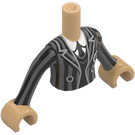 LEGO Schwarz Wednesday Addams mit Uniform Friends Torso (Boy)