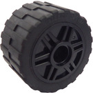 LEGO Wheel Rim Ø18 x 14 with Pin Hole with Tire 24 x 14 Shallow Tread (Tread Small Hub) without Band around Center of Tread (55981)