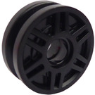 LEGO Black Wheel Rim Ø18 x 7  with Deep Spokes and Brake Rotor (13971 / 77031)