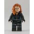 LEGO Black Widow with Mid-Length Hair and Blue Trim Minifigure