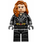 LEGO Black Widow with Mid-Length Hair and Gold Belt Minifigure