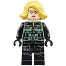 LEGO Sort Widow med Gul Kort hår Minifigur