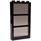 LEGO Window 1 x 4 x 6 with 3 Panes and Transparent Black Fixed Glass (6160)