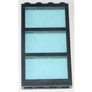 LEGO Black Window 1 x 4 x 6 with 3 Panes and Transparent Light Blue Fixed Glass (6160)