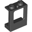 LEGO Black Window Frame 1 x 2 x 2 with 2 Holes in Bottom (2377)