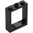 LEGO Zwart Raamkozijn 1 x 3 x 3 (51239)