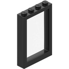 LEGO Negro Marco de ventana 1 x 4 x 5 con Fixed Vidrio