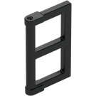 LEGO Schwarz Fenster Pane 1 x 2 x 3 mit dicken Ecklaschen (28961 / 60608)