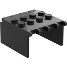 LEGO Svart Frontrute 4 x 4 x 2 Baldakin Extender (2337)