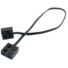 LEGO Schwarz Kabel mit 2 x 2 x 0.7 Stein auf each Ende (36 Noppen) (75652)