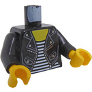 LEGO Zwart Vrouw in Leather Jasje Minifiguur Torso (973 / 76382)