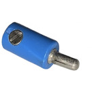 LEGO Blue 1 Prong Electric connector (Rounded with Cross-Cut Pin)