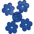 LEGO Blu 4 Fiore Heads su Sprue (3742 / 56750)