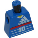 LEGO Blå Adidas Number 10 Zidane Fodbold Player Torso uden arme (973)