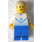 LEGO Blue and White Team Player with Number 10 on Front and Back Minifigure