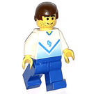 LEGO Bleu et Blanc Team Player avec Number 4 sur De Face et Retour Minifigurine