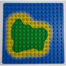 LEGO Blu Base 16 x 16 con Island e Water (6098)