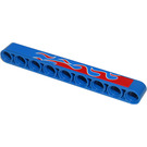 LEGO Blue Beam 9 with Red Flames (Left) Sticker (40490)
