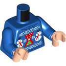 LEGO Blau Schwarz Widow - Christmas Sweater Minifig Torso (973 / 76382)