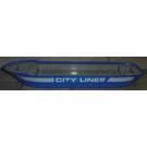 LEGO Blue Boat Hull Floating 74 x 18 x 7 with White 'CITY LINE' and White Stripes (both sides) Sticker (57789)
