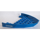 LEGO Blue Boat Top 8 x 10 with 'DIANA' on both sides Sticker (2623)