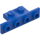 LEGO Blau Halterung 1 x 2 - 1 x 4 mit abgerundeten Ecken (2436 / 10201)