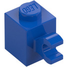 LEGO Bleu Brique 1 x 1 avec Clip Horizontal (60476 / 65459)