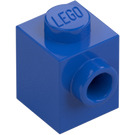 LEGO Blå Kloss 1 x 1 med Knopp på Ett Sida (87087)