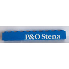 LEGO Blauw Steen 1 x 10 met 'P&O Stena' Sticker (6111)