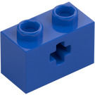 LEGO Blå Klods 1 x 2 med Aksel hul ('+' åbning og bunddel) (31493 / 32064)