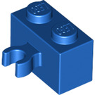 LEGO Blauw Steen 1 x 2 met Verticaal Klem (Open 'O'-clip) (42925 / 95820)