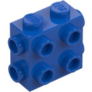 LEGO Blå Kloss 1 x 2 x 1.6 med Side og Ende Knotter (67329)