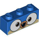 LEGO Bleu Brique 1 x 3 avec Prince Puppycorn Large Open Mouth avec Yeux (3622 / 38268)