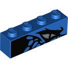 LEGO Blue Brick 1 x 4 with Dragon Eye (Right) (3010 / 38745)